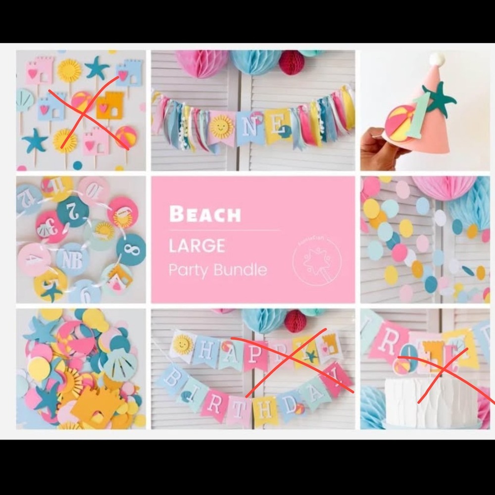 1st‎ Birthday Beach Ball Party Bundle